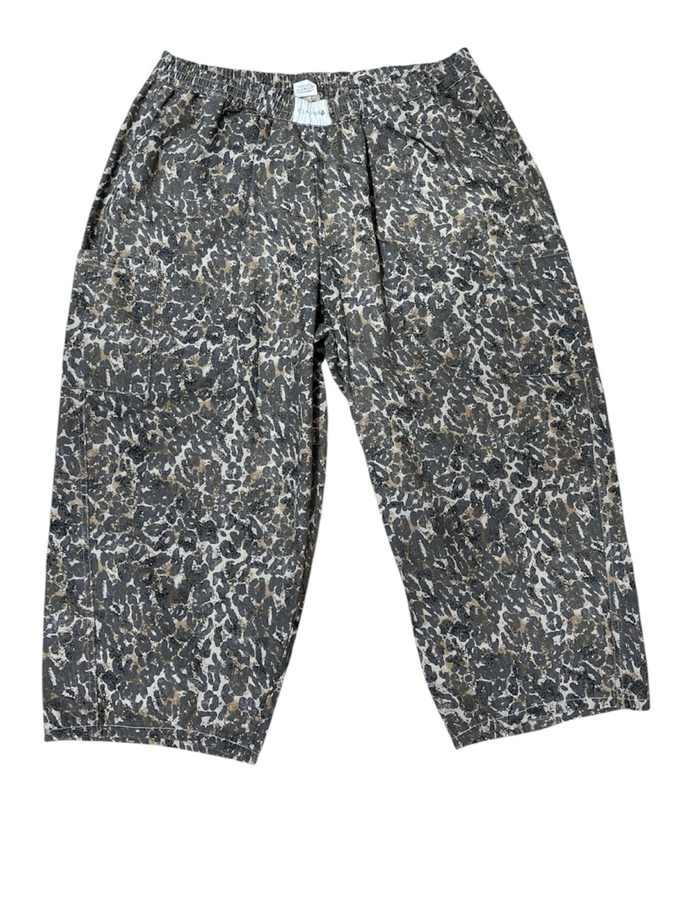 Claude Brown Leopard Print Elastic Waist Trouser Pants - Picture 2 of 10